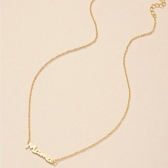 Gold 4/$25 Mama Pendant Chain Necklace - Picture 2 of 2